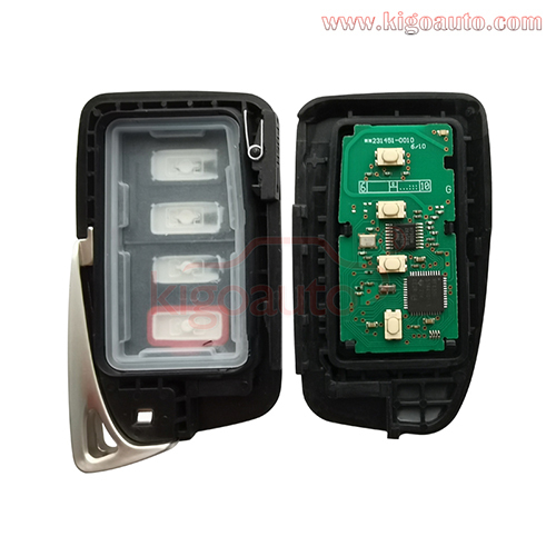 FCC  HYQ14FBB Smart key 4 button 312/314MHZ 8A chip for Lexus RX350 RX450H 2016 2017 2018 PN 89904-0E160(board 231451-0010)