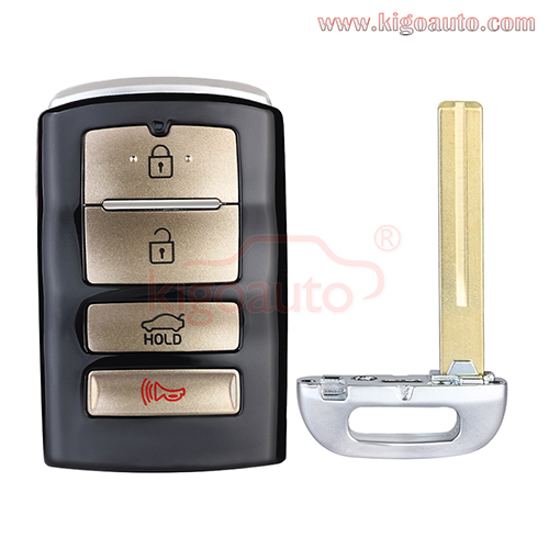 PN: 95440-F6000 Keyless-Go Smart Key 3+1Button 433 MHz FSK NCF2952X HITAG 3 47 CHIP For 2017-2019 Kia Cadenza  FCC ID: TQ8-FO8-4F10 / KIA7