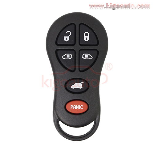 GQ43VT18T Remote fob case 6 button for Chrysler Town & Country Dodge Caravan 2001 2002 2003 PN 04686797