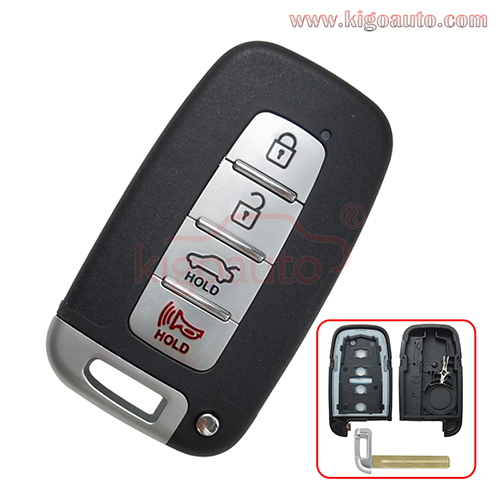 FCC SY5HMFNA04  Smart key shell case 4 button for Hyundai Elantra Genesis Sonata Kia Forte Sorento Soul 2011 2012 2013