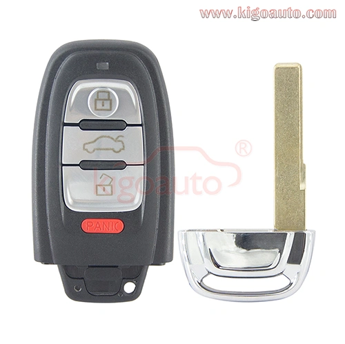 PN 8T0959754G /FCC IYZFBSB802 keyless go smart key 4 button 315mhz for 2009-2016 Audi A4 A5 A6 A7 (with Comfort Access)