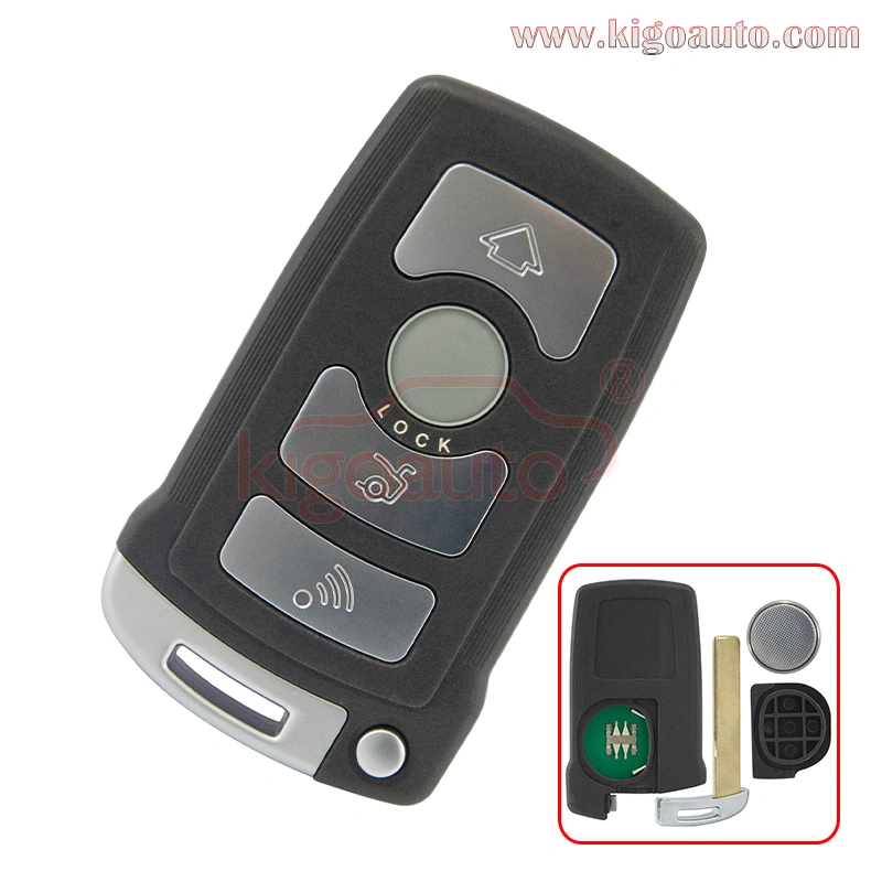 LX 8766 S Smart key 4 button 315Mhz 434Mhz 868Mhz 315LPMhz ID46-Hitag2-PCF7953 chip for BMW 7 series 2002-2008 car key CAS1