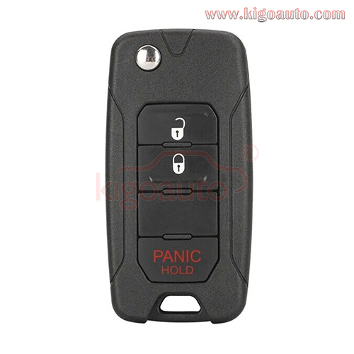 FCC 2ADFTFI5AM433TX Flip key 3 button 433Mhz SIP22 blade for Jeep Renegade 2015-2018