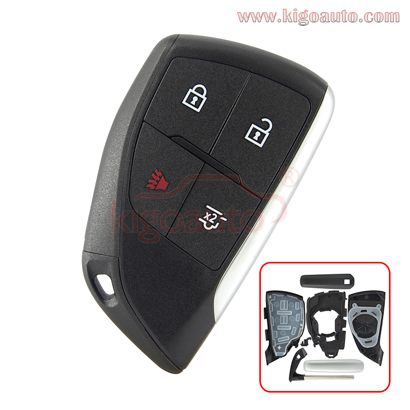 FCC YG0G21TB2 Smart Key shell 4 button for 2021-2022 Chevrolet Suburban Tahoe PN 13541561