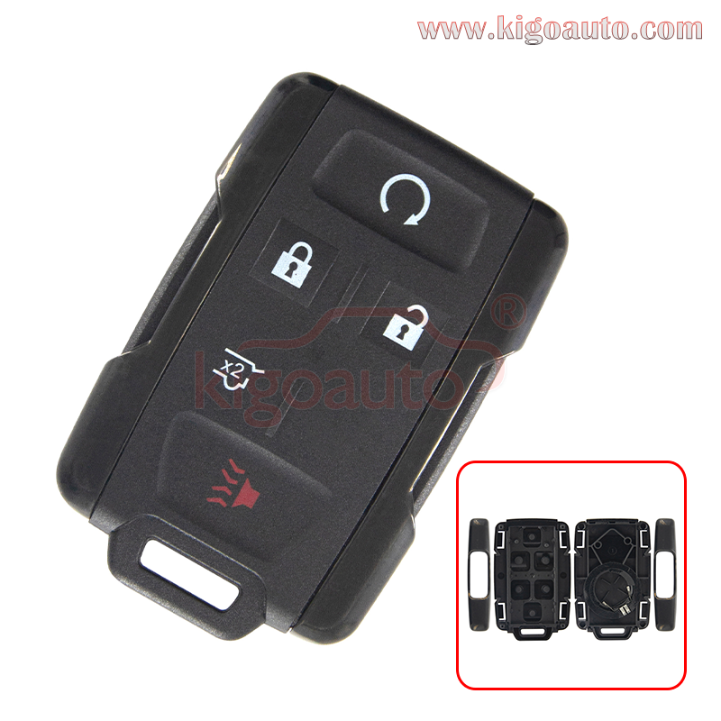 13577762 remote fob key case shell 5 button for  Chevrolet Colorado Silverado GMC Canyon Sierra 2014 2015 2016 2017 FCC M3N-32337100