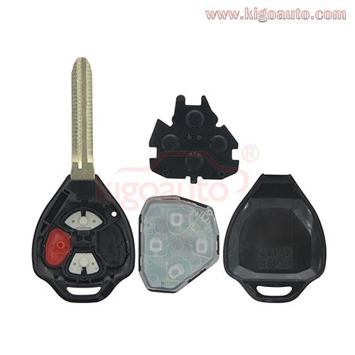 FCC HYQ12BDC HYQ12BBY 314.4Mhz Yaris Camry RAV4 Remote key 3 button toy43 blade GQ4-29T 315Mhz for Toyota PN 89070-42670 89070-35170