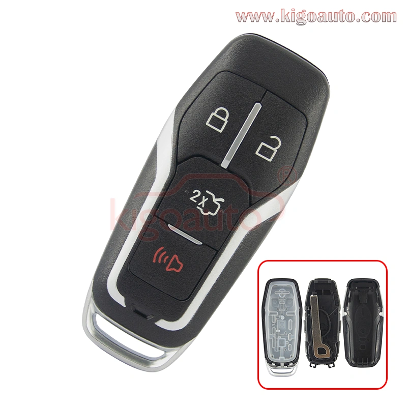 FCC M3N-A2C31243800 Smart key case 4 button for Ford Fusion P/N 164-R8109