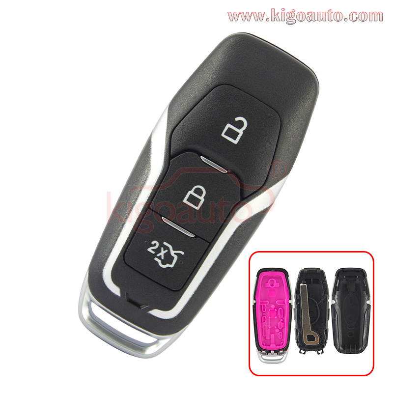 Smart key case keyless fob shell 3 button for Ford New Mondeo Galaxy S-Max Edge 2014-2018