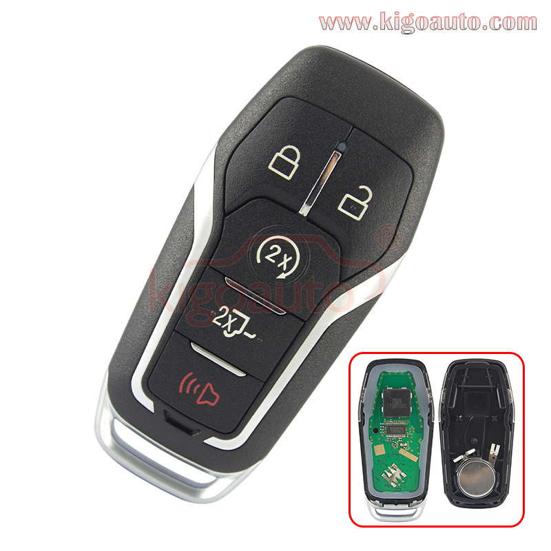 OEM 5-Button Keyless Entry Remote Smart Proximity Key Compatible with 2015-2017 Ford F150/F250 (FCC ID: M3N-A2C31243300 / P/N: 164-R8117)
