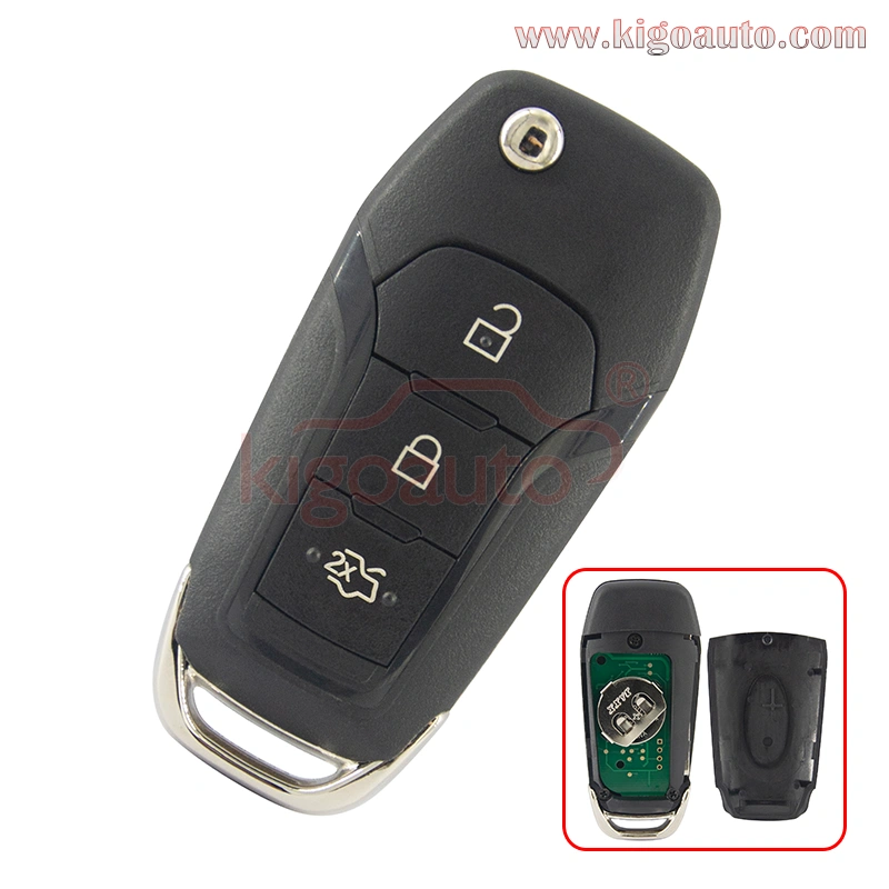 Flip remote key 3 button 434mhz ID49 chip for Ford Mondeo 2015+