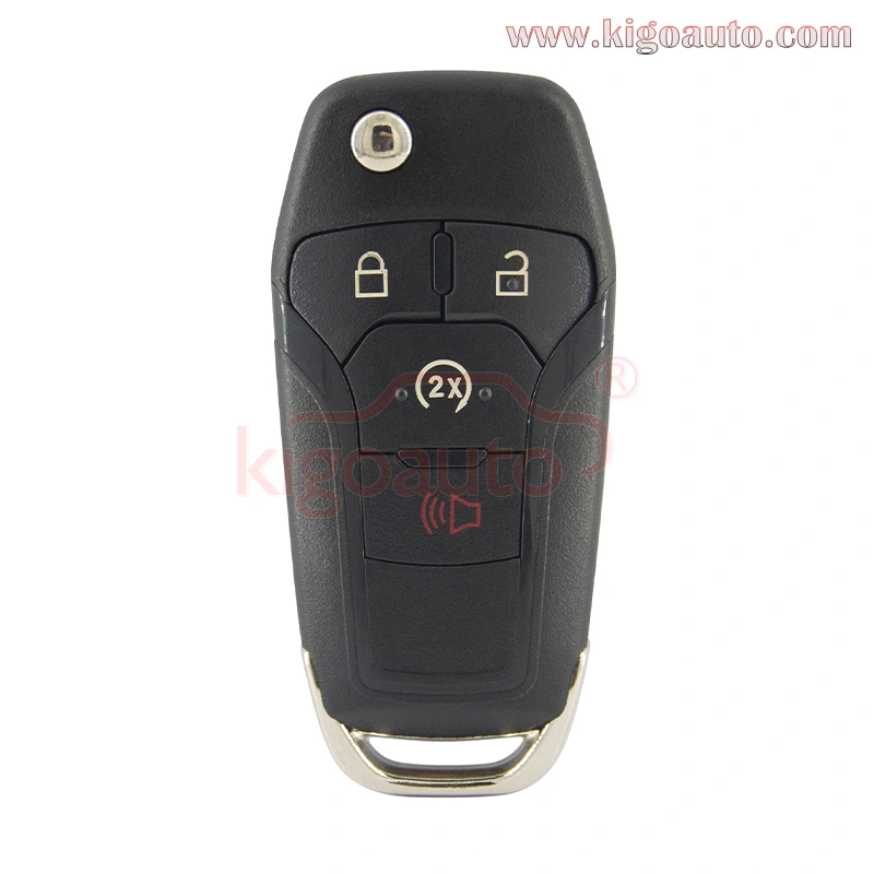 FCC N5F-A08TDA flip key shell 4 button for Ford F-Series truck F-150