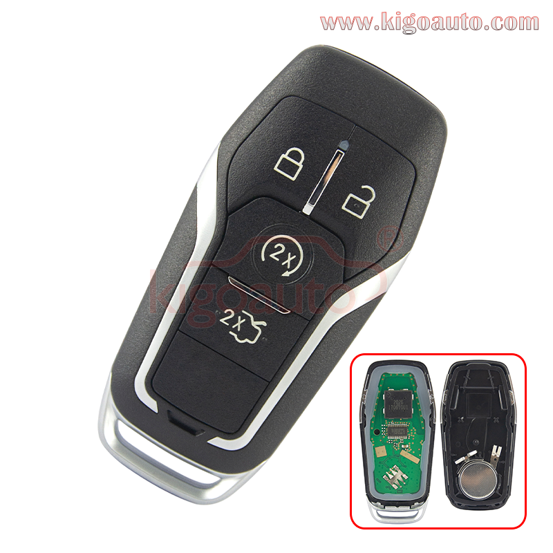 DS7T-15K601-EF Smart key 4 button 433.92mhz ID49 chip for 2015-2017 Ford Mustang Edge Explorer Fusion Mondeo Kuka