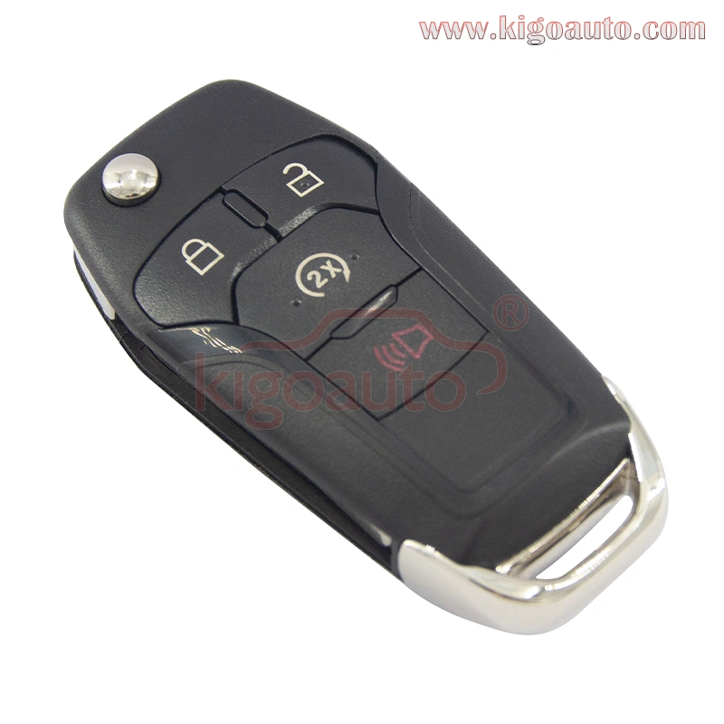 FCC N5F-A08TDA flip key shell 4 button for Ford F-Series truck F-150