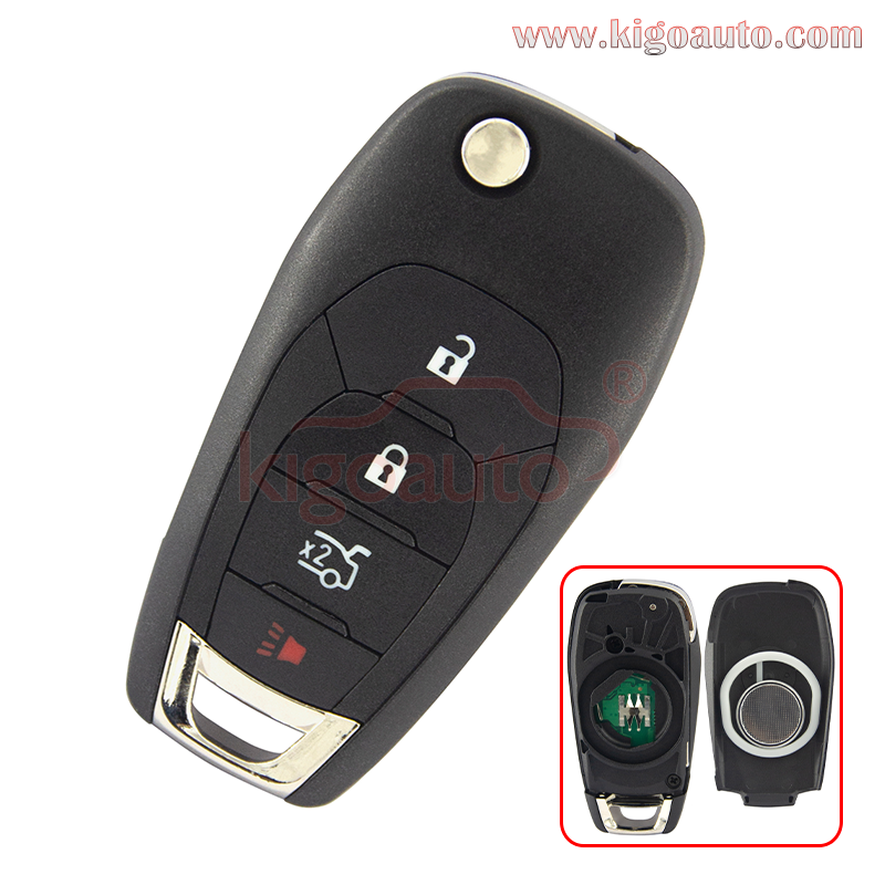 LXP-T004 Flip Remote Key 4 Button 433 Mhz for 2016-2019 Chevrolet Cruze PN: 13514135