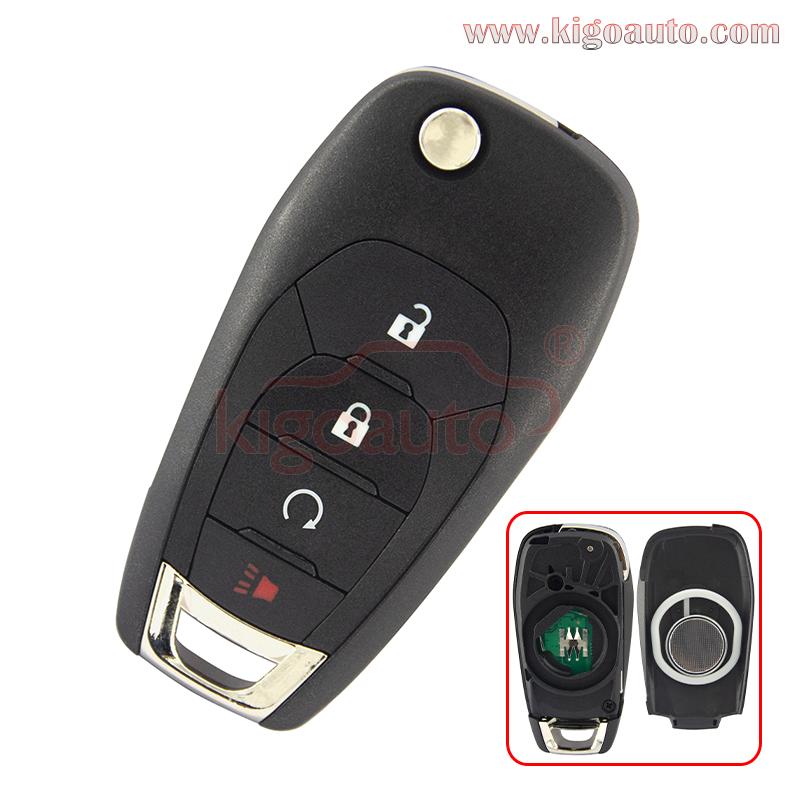 LXP-T003 Flip Remote Key 4 Button 315 MHz ID46 for 2019-2022 Chevrolet Sonic Trax Spark PN: 13530752