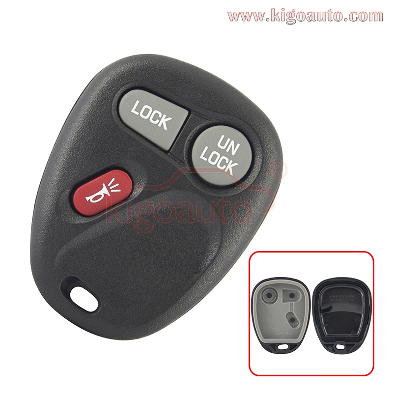 FCC KOBUT1BT KOBLEAR1XT remote fob case 3 button for GMC Yukon 2000