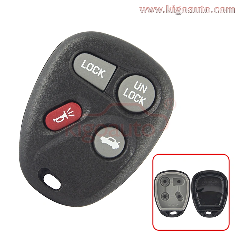 FCC KOBUT1BT Remote fob case 4button for Pontiac Bonneville Chevrolet Malibu 2000 Buick LeSabre