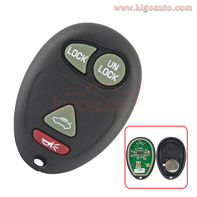 FCC L2C0007T remote fob 4 button 315Mhz for GM Pontiac Aztek Grand Prix Oldsmobile Intrigue Buick Century Regal Rendezvous 2001-2005