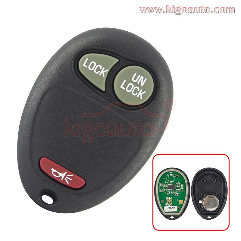 FCC L2C0007T Remote fob 3 button 315Mhz ASK for GM Chevrolet GMC Hummer Pontiac 2002-2007