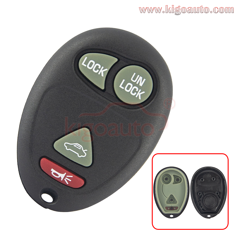 FCC L2C0007T Remote fob case 4 button for Buick Century Oldsmobile Intrigue Pontiac Aztek 2001-2005
