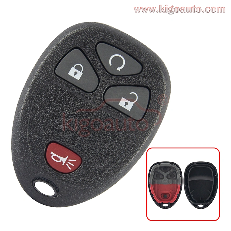 (No battery holder) FCC KOBGT04A Remote fob case 4 button for GM Saturn Relay Pontiac Montana Buick Terraza