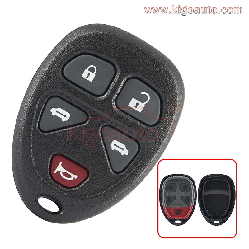 PN 15100813 Remote fob case 5 button for Chevrolet Uplander Pontiac Montana 2005-2009 FCC KOBGT04A