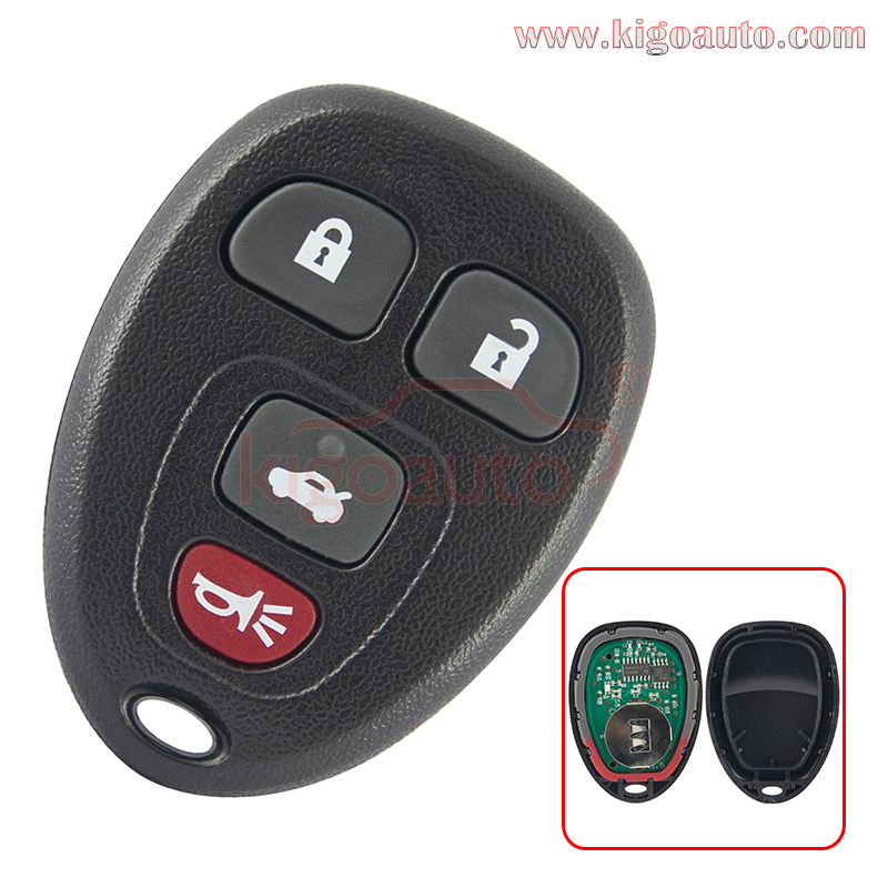 PN 15252034 FCC KOBGT04A Remote fob 315Mhz ASK 4 button for GM Buick Chevrolet Pontiac Saturn 2005-2010