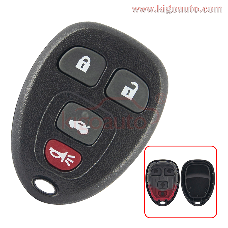 (No battery holder) FCC KOBGT04A Remote fob case 4 button for GM Pontiac G5 G6 Saturn Aura Sky