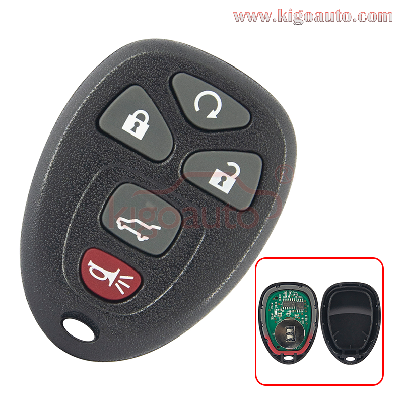 FCC KOBGT04A remote fob 5 button 315Mhz for Pontiac G5 G6 Chevrolet Malibu Saturn Aura 2007