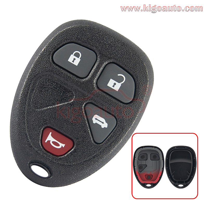 FCC KOBGT04A Remote fob case 4 button for GM