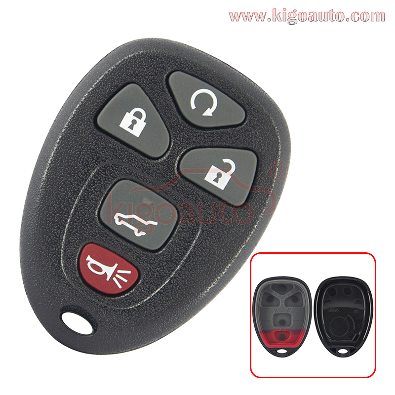 (with battery holder) FCC OUC60270 OUC60221 Remote car key fob case 5 button for GMC Acadia Yukon