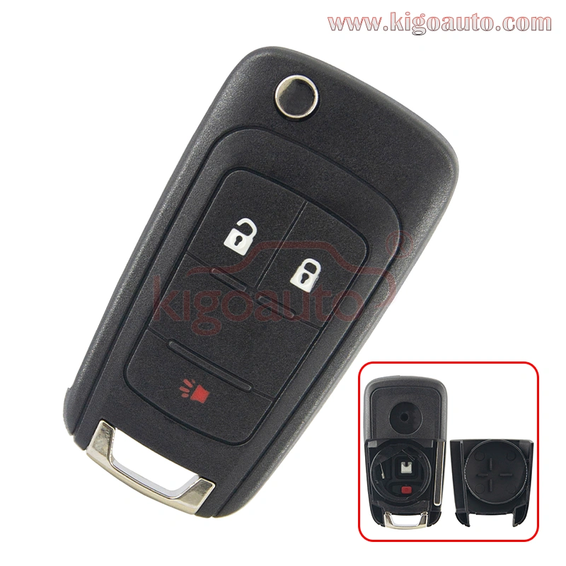 20873621 Flip key shell 2 button with panic for Chevrolet Equinox Sonic