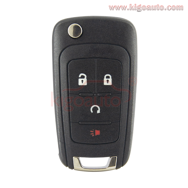 FCC OHT01060512 flip key shell 3 button with panic for Chevrolet Equinox Sonic Trax