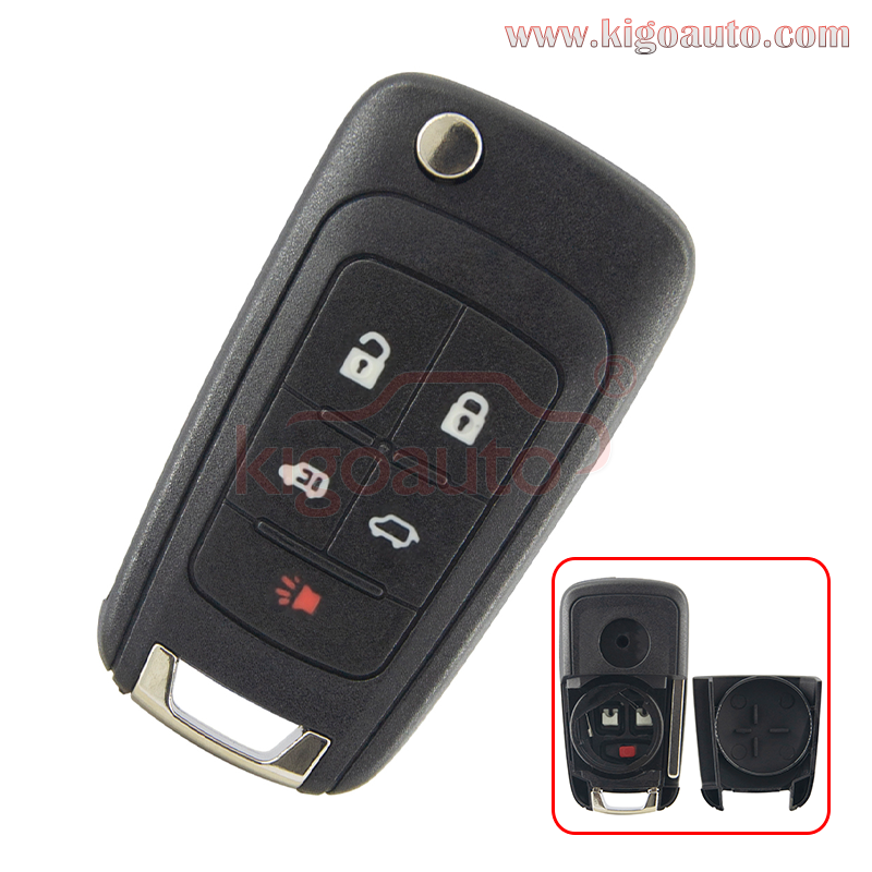 Flip remote key shell 5 button for Buick Lacrosse GL8 2010 2011 2012 2013