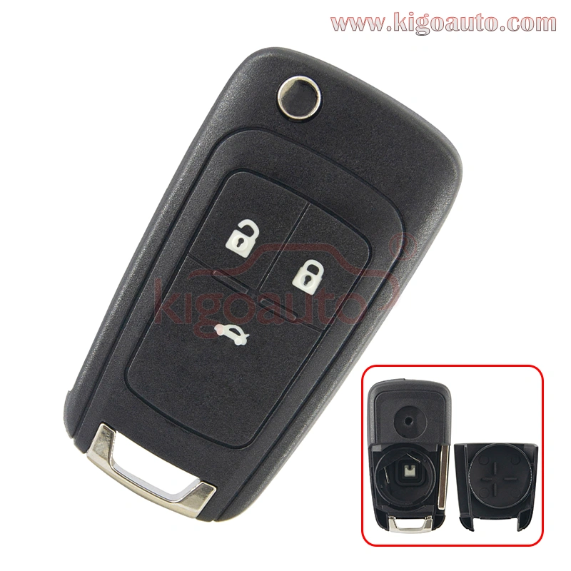 (Round back)Flip key shell 3 button for Chevrolet Cruze Orlando Malibu Impala