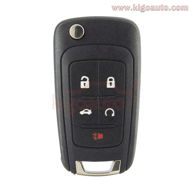 Flip key shell 4 button+panic for Chevrolet Camaro Cruze Equinox Malibu 2010-2016