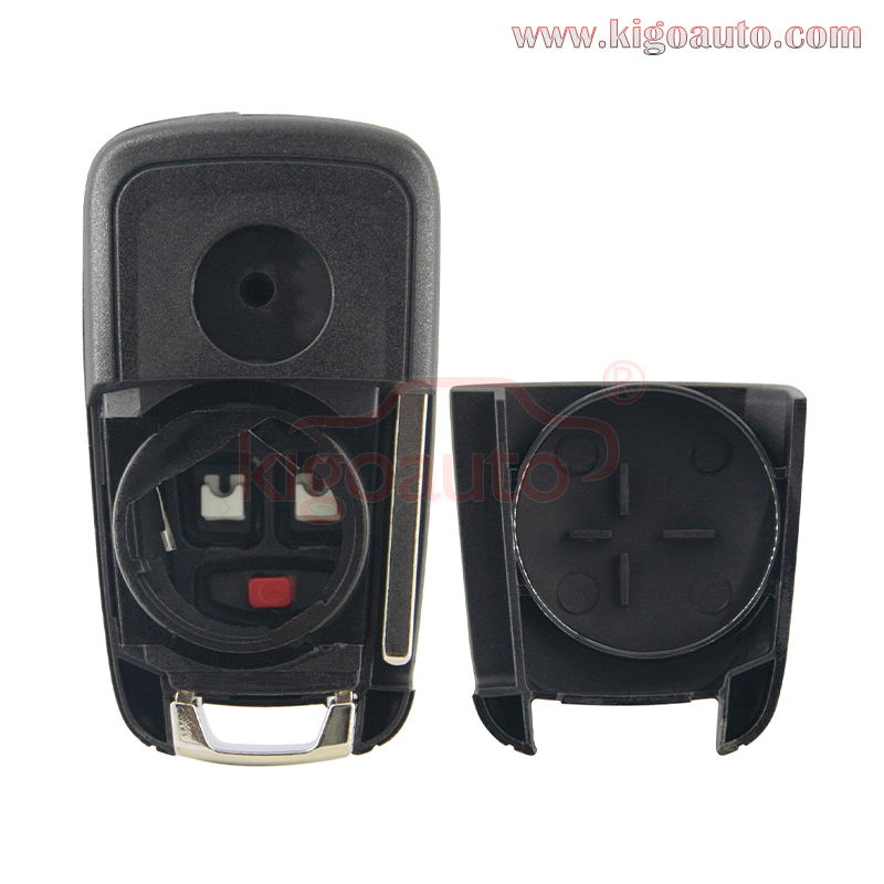 20873620 flip key shell 3 button with panic for Chevrolet Sonic Equinox 2010-2015