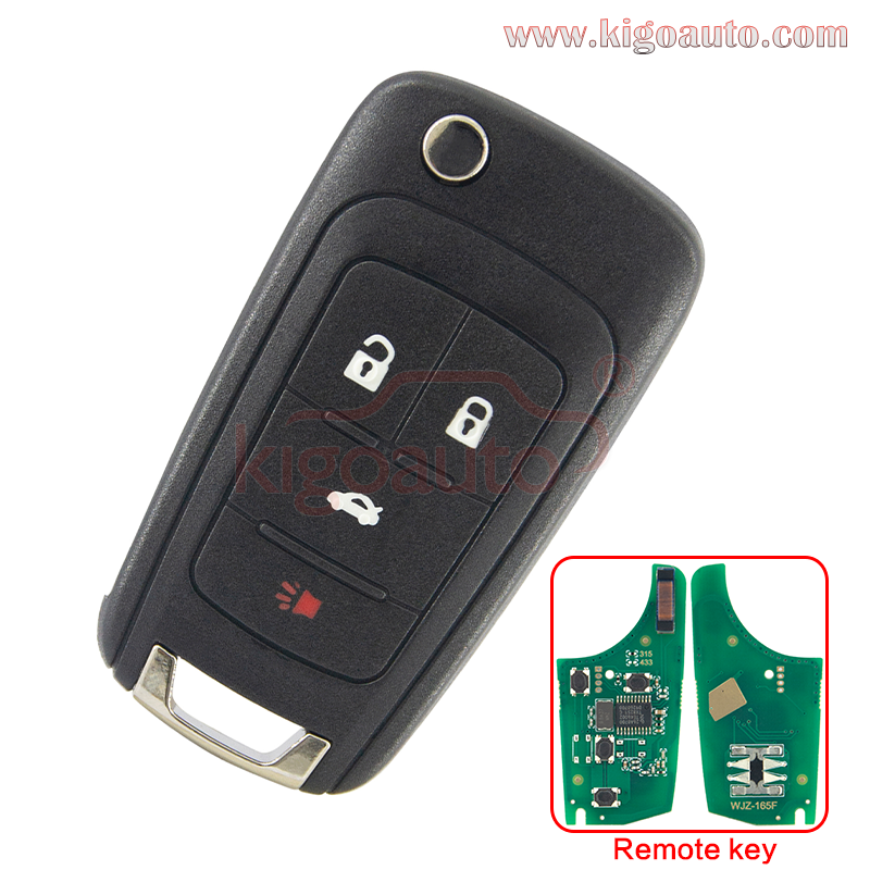 13504200 Remote key 3 button with panic 315Mhz ASK HTAG2 ID46 chip for ...