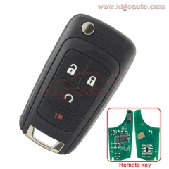 FCC KR55WK50073  Remote Flip Key / Keyless Smart Key 4 Button 315 Mhz / 434Mhz for 2014 Chevrolet Impala OHT01060512