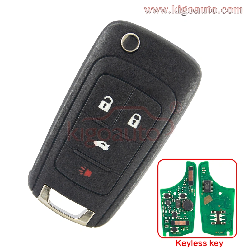 FCC KR55WK50073 OHT05918179 flip Remote key and keyless key 4 button 433Mhz for Chevrolet Impala  Malibu 2014