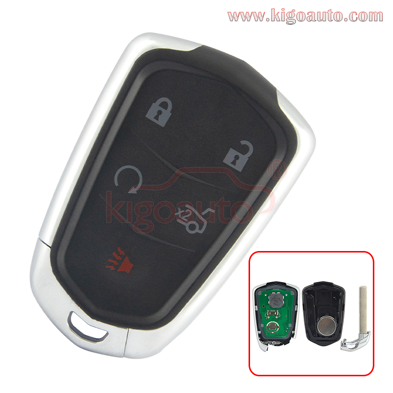 FCC HYQ2EB 433Mhz smart key HYQ2AB 315mhz 5 button ID46 chip for Cadillac SRX 2015 2016 PN 13580811