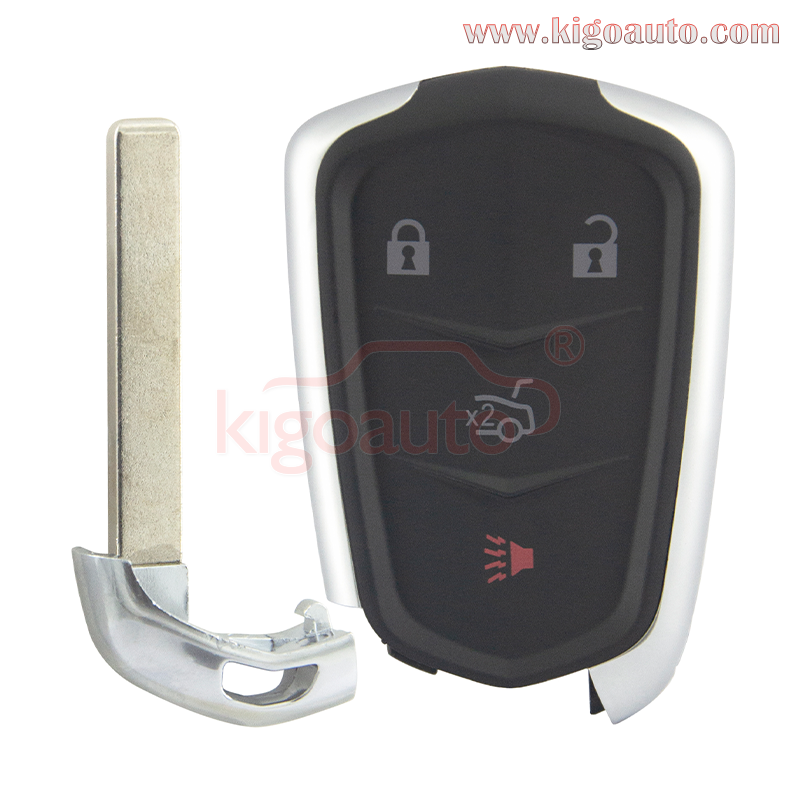 PN 13580811 Smart key shell 4 button for Cadillac  ATS CTS XTS 2014 2015 2016 2017 2018 FCC HYQ2AB