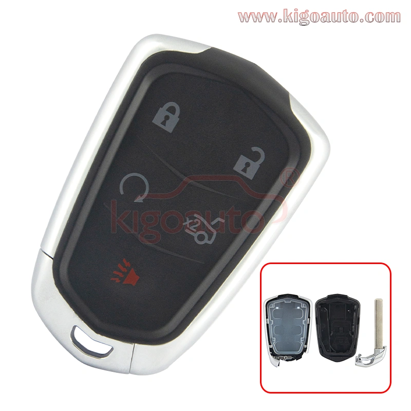 FCC HYQ2AB Remote smart key fob case 5 button for Cadillac CTS SRX ATS DTS STS XTS 2014 2015