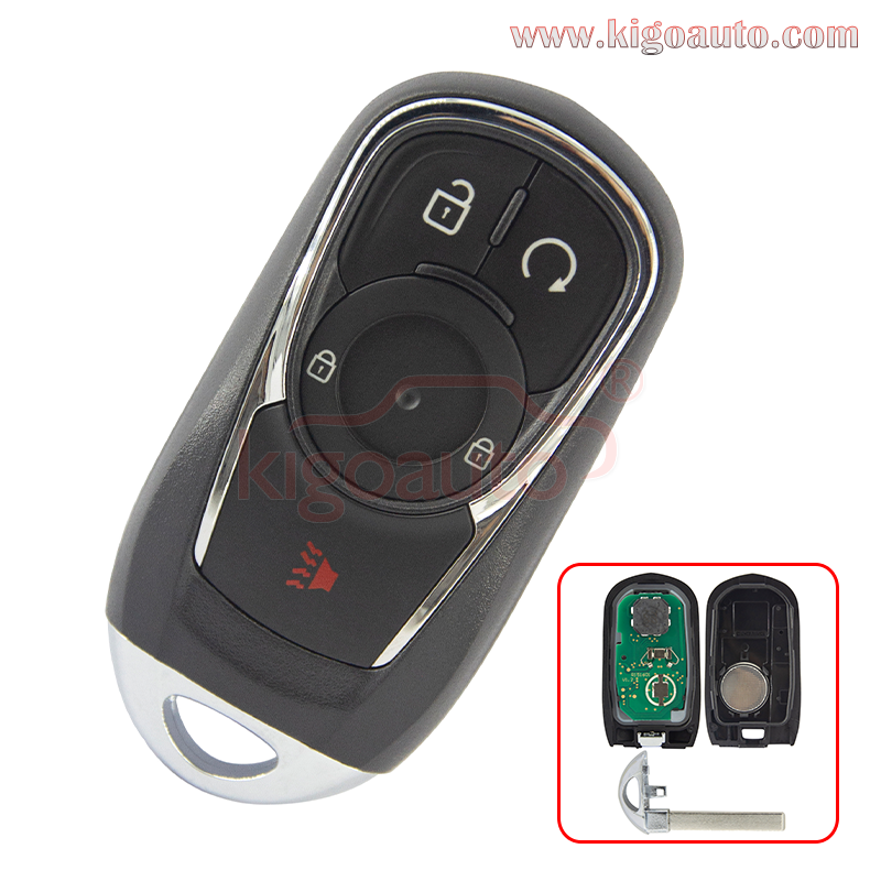 FCC ID HYQ4AA 315mhz smart key 4 button HYQ4EA 433mhz ID46 chip for 2017 2018 Buick Encore PN 13506665 13511629