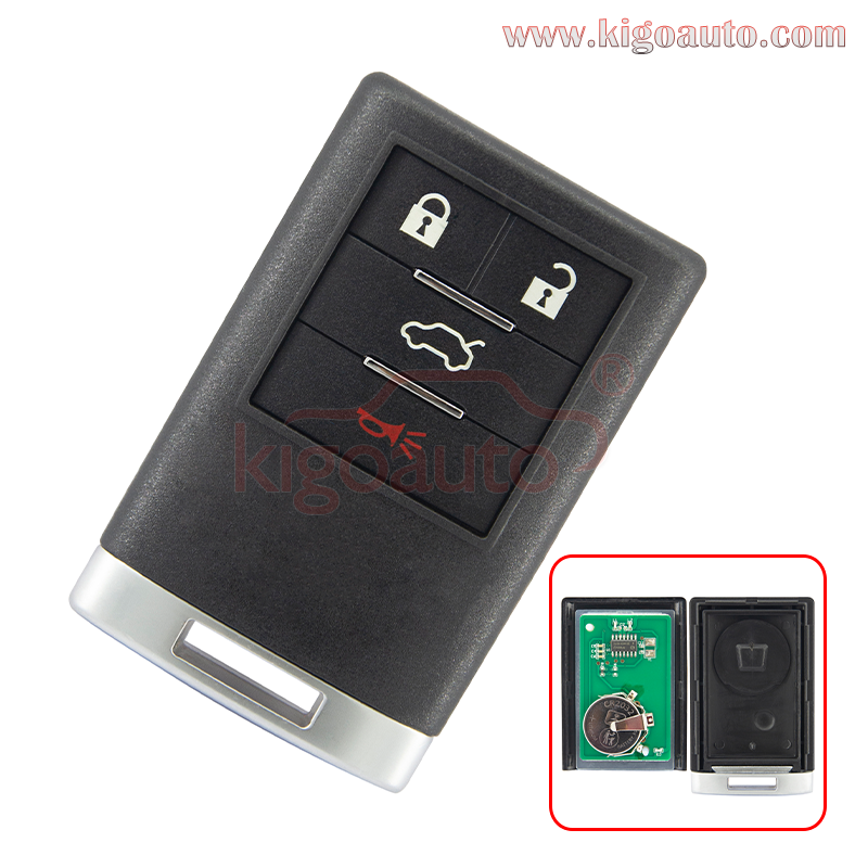 FCC OUC6000066 Remote key 4 button 315Mhz for 2008-2013 Cadillac CTS DTS PN: 22889449