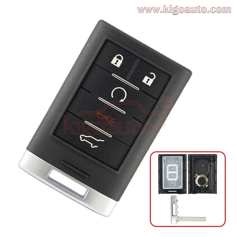 FCC M3N5WY7777A Smart key case 5 button  for Cadillac CTS Wagon 2011-2014 PN 25843983