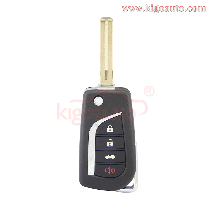 DUNSIHUI Car Key Fob Remote HYQ12BFB 89070-06790 - 4 Button Replacement For Toyota Camry (H Chip)