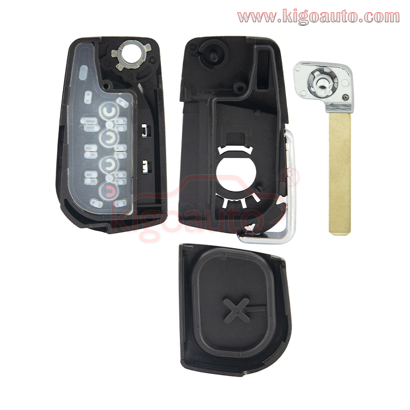 Flip remote key shell 4 button VA2 / TOY48 / TOY43 blade for Toyota Hilux Corolla Camry