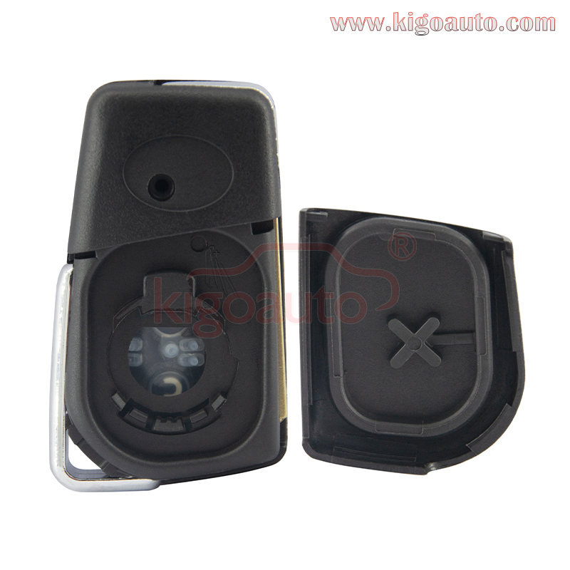 FCC HYQ12BFB Flip remote key shell 3 button VA2 / TOY48 / TOY43 blade for Toyota Corolla Camry