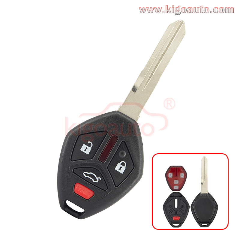 (straight blade)FCC OUCG8D-620M-A Remote key 4 button MIT6 blade 313.8Mhz ID46 chip for 2006-2007 Mitsubishi Eclipse Galant PN MN141381